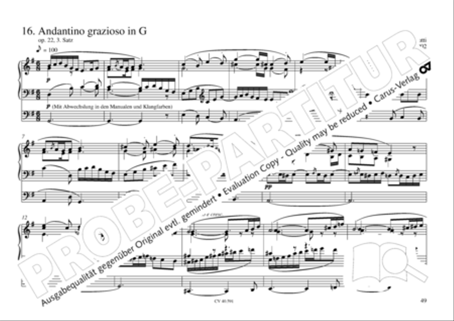 Free Organ Music from the Romantic Period, Vol. III (Freie Orgelmusik der Romantik, Band III) Organ scores gallery preview page 50