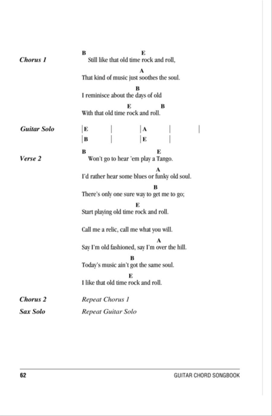 Old Time Rock & Roll Old Time Rock & Roll Acoustic Guitar scores gallery preview page 2