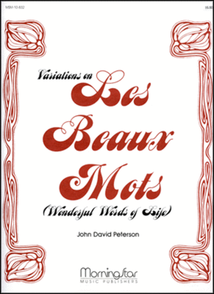 Book cover for Variations on Les Beaux Mots Wonderful Words of Life