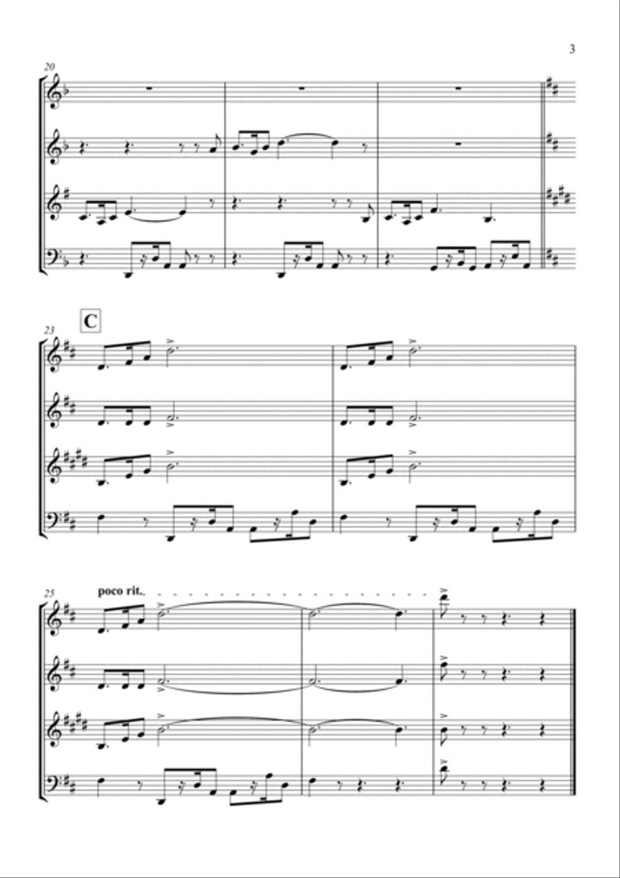 The ride of the Valkyries: Fanfare - Wind Quartet Woodwind Quartet scores gallery preview page 3