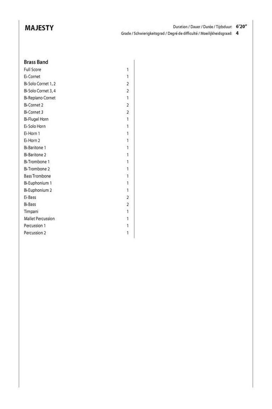 Majesty Majesty Brass Band scores gallery preview page 2