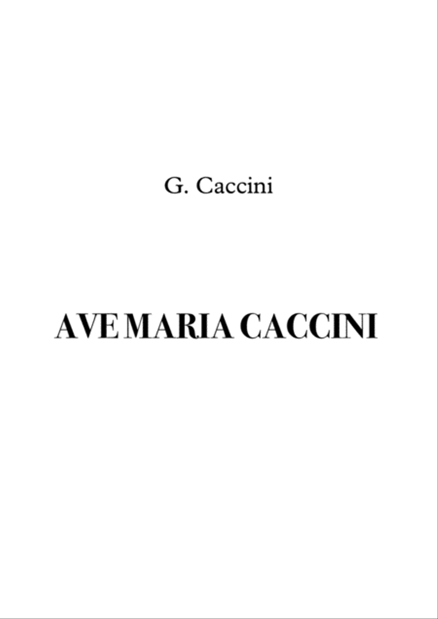 AVE MARIA CACCINI String Quartet scores gallery preview page 1