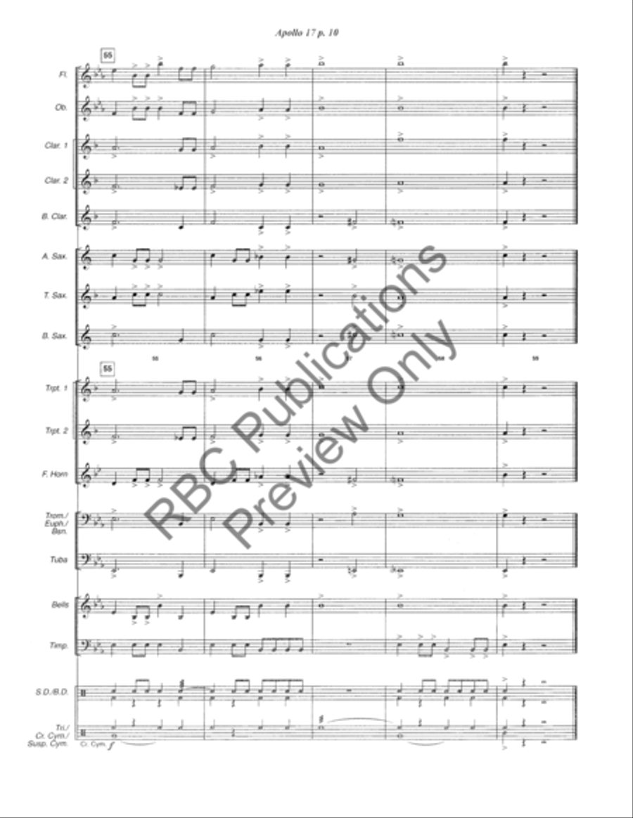 Apollo 17 Concert Band scores gallery preview page 14
