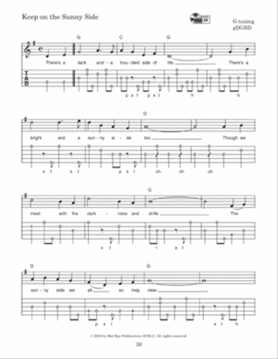 Gospel Tunes for Clawhammer Banjo-Tablature with Standard Notation for Fiddle & Other Instruments image number null