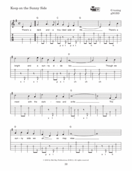 Gospel Tunes for Clawhammer Banjo-Tablature with Standard Notation for Fiddle & Other Instruments Banjo - Sheet Music