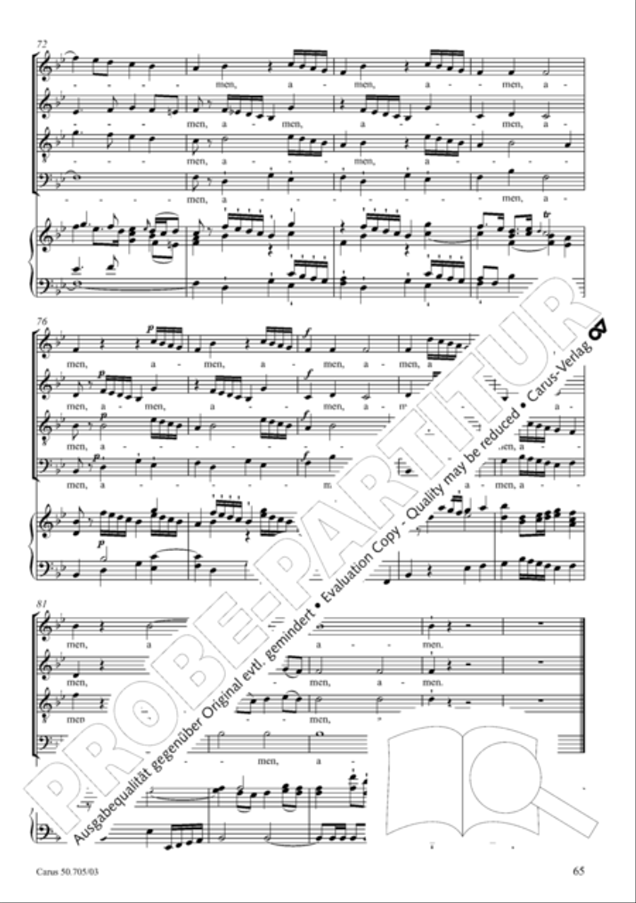 Missa in g. Hasse-Werkausgabe IV/3 4-Part scores gallery preview page 74