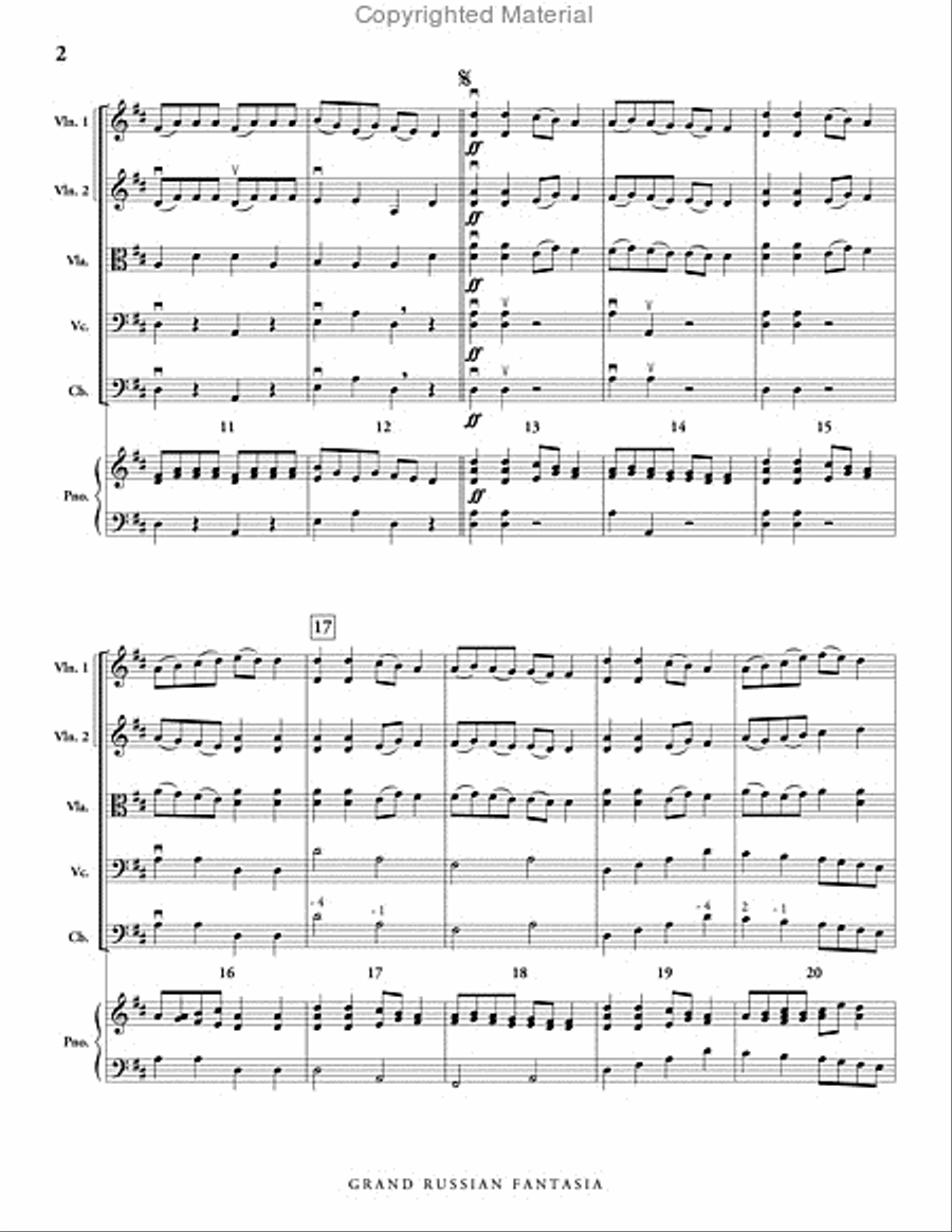 Grand Russian Fantasia String Orchestra scores gallery preview page 3