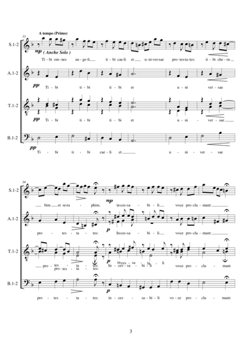 TE DEUM - 3 movements for Choir SATB a cappella image number null