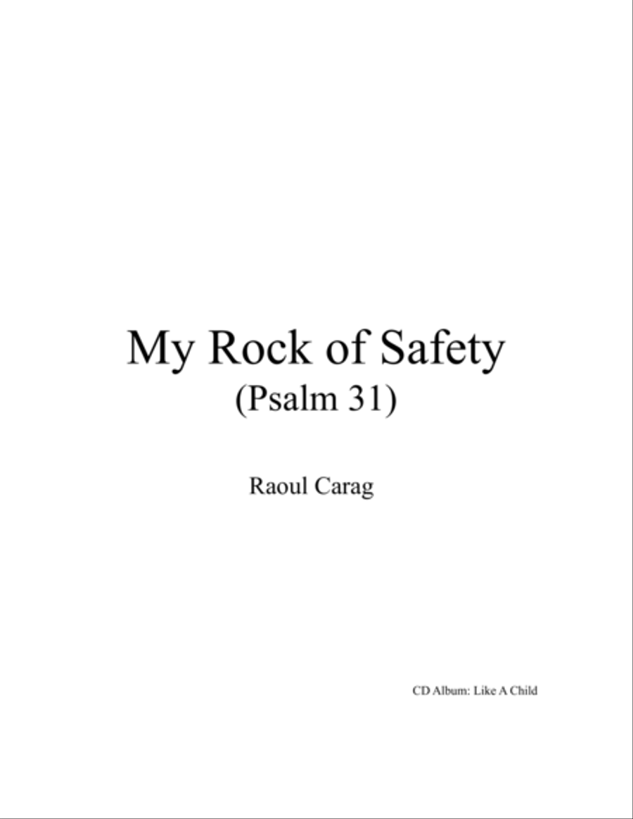 My Rock of Safety (Psalm 31) 4-Part scores gallery preview page 1