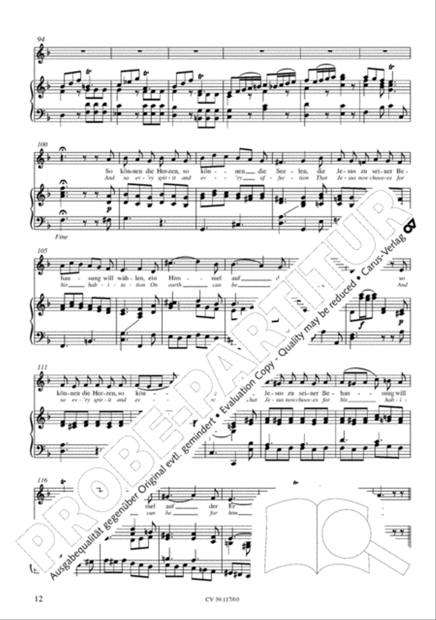 O hosanna, thou Son of David (Hosianna dem Sohne Davids) SA scores gallery preview page 13