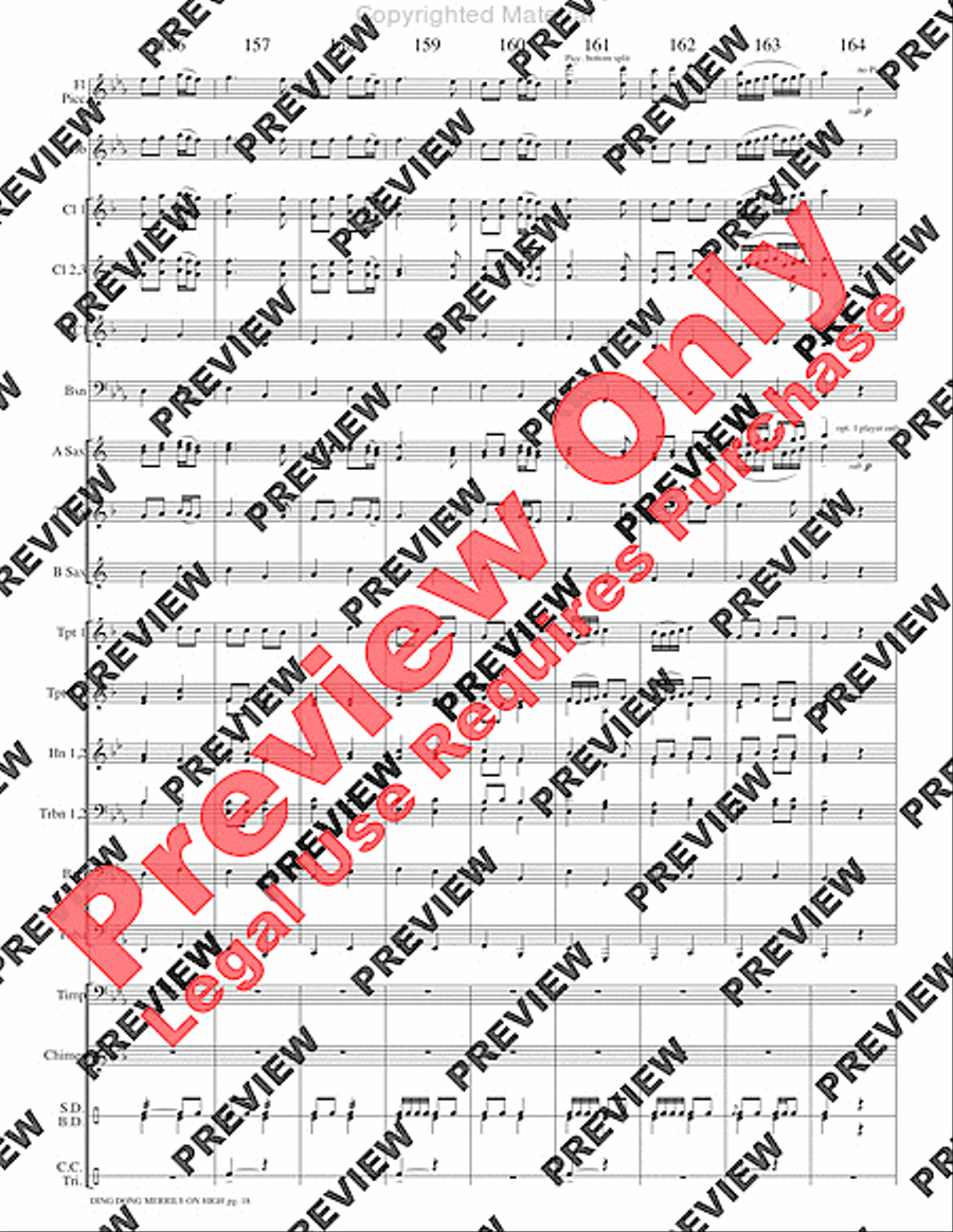 Ding Dong Merrily on High Concert Band scores gallery preview page 21