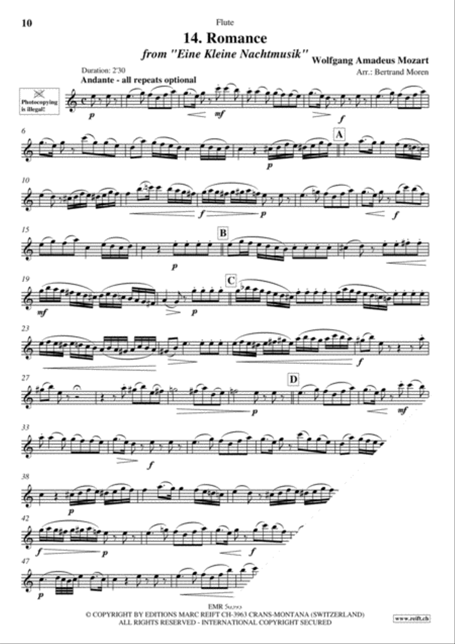 20 Slow Melodies Volume 1 Flute Solo scores gallery preview page 12