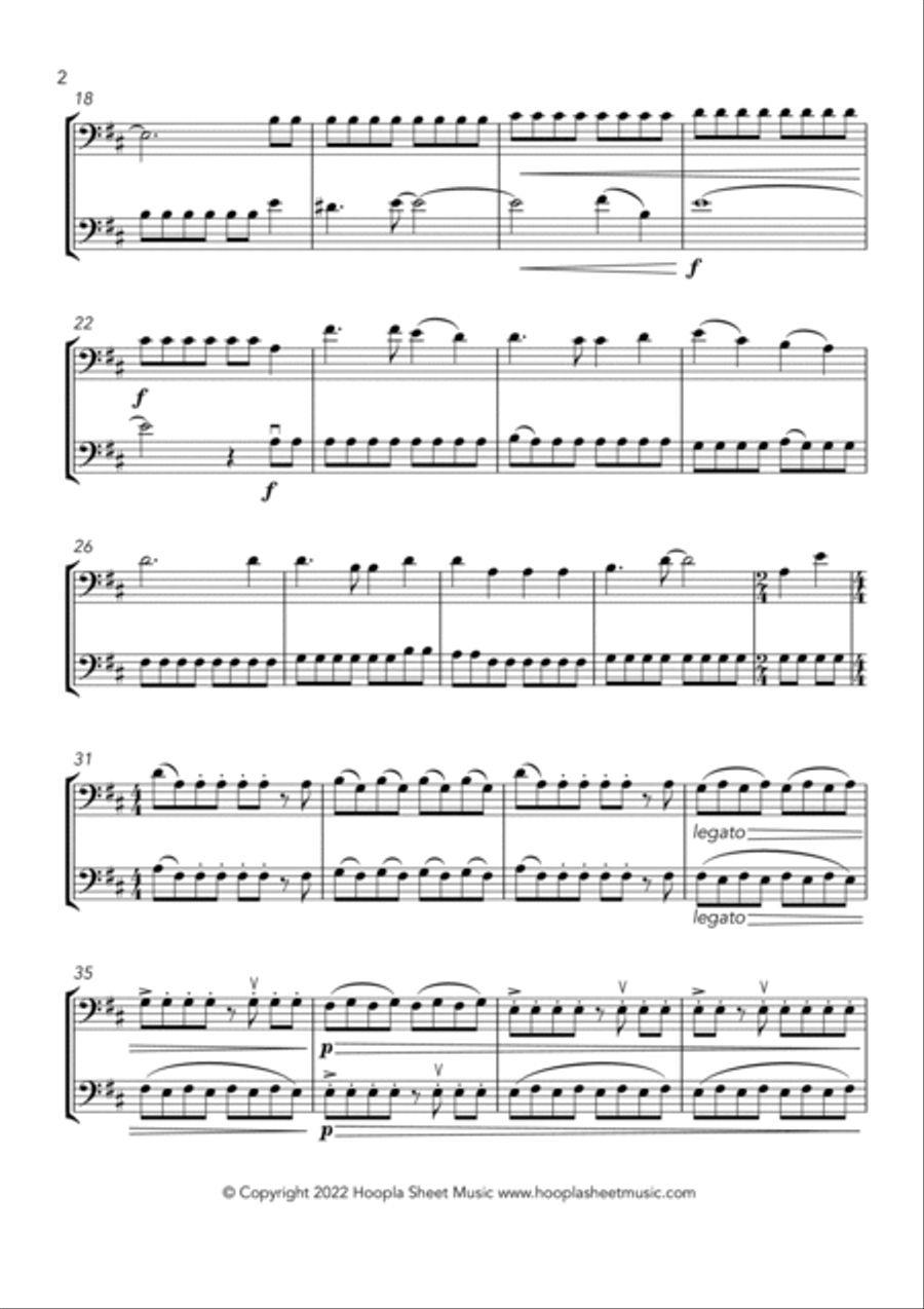 America the Beautiful (Fantasy) String Duet scores gallery preview page 2