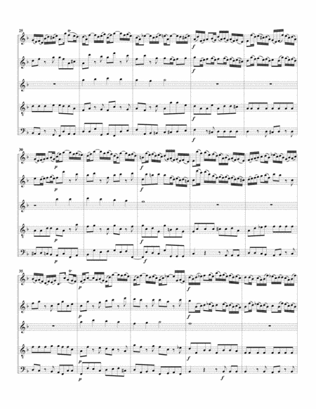 Choral: Der Gott, der mir hat versprochen from Cantata BWV 13 (arrangement for 5 recorders) image number null