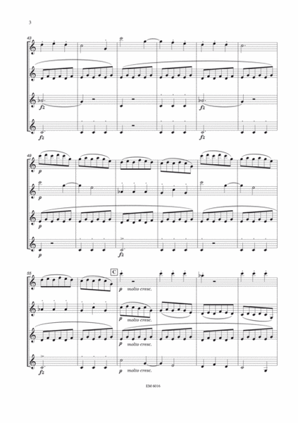 Slavonic Dance, Op.46 nr.8 for Clarinet Quartet