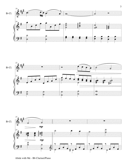 ABIDE WITH ME (Duet – Bb Clarinet and Piano/Score and Parts) image number null