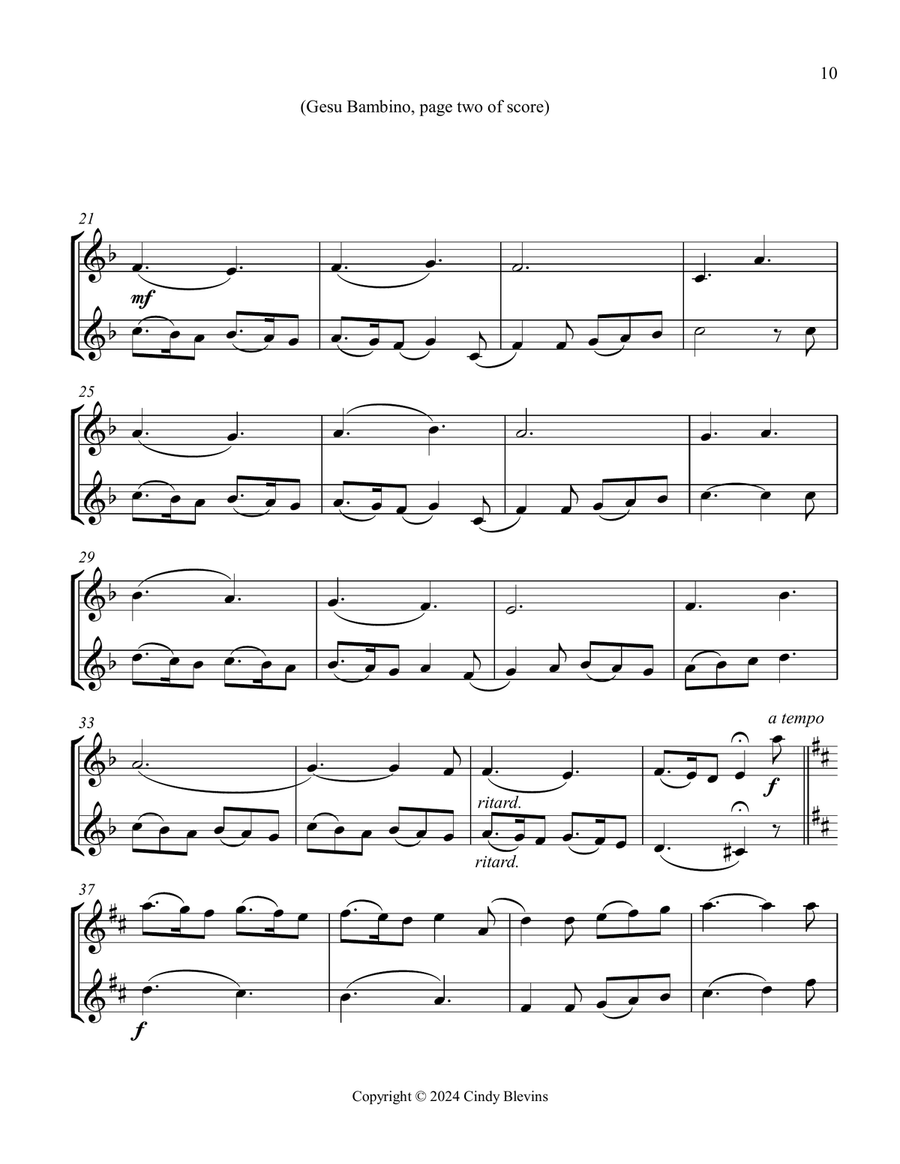Violin Duets for Christmas, Vol. III (12 Arrangements) String Duet scores gallery preview page 3