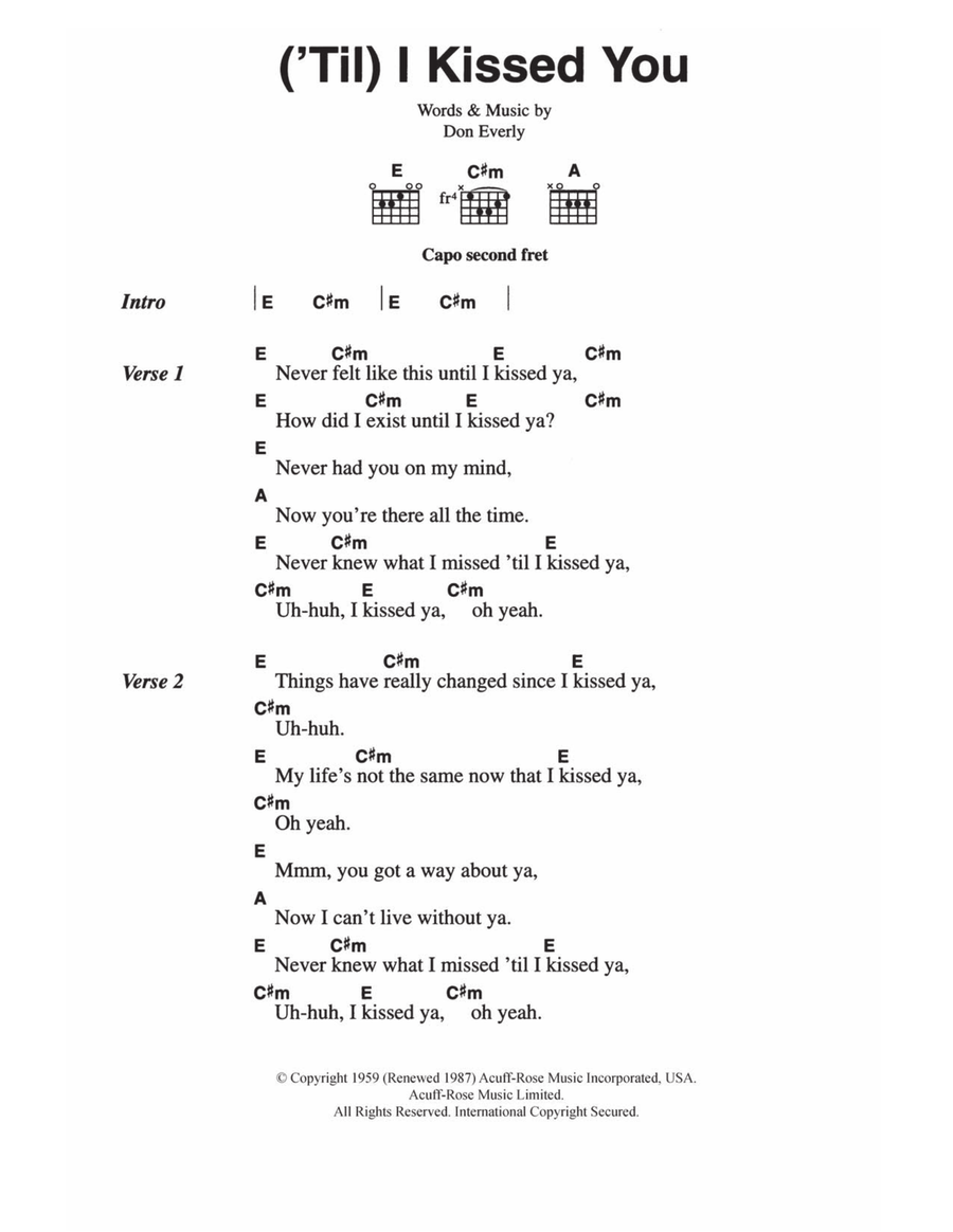 ('Til) I Kissed You Acoustic Guitar scores gallery preview page 1