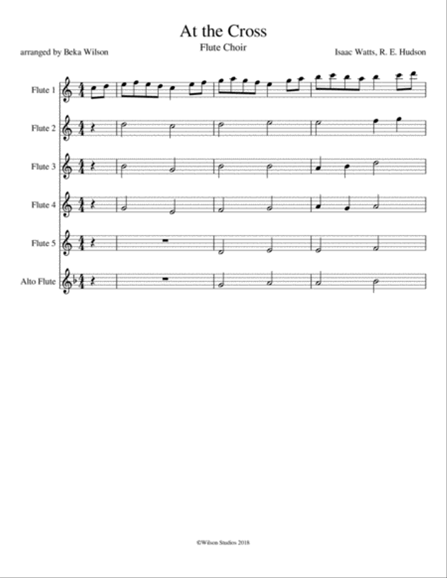 At the Cross Woodwind Quintet scores gallery preview page 1