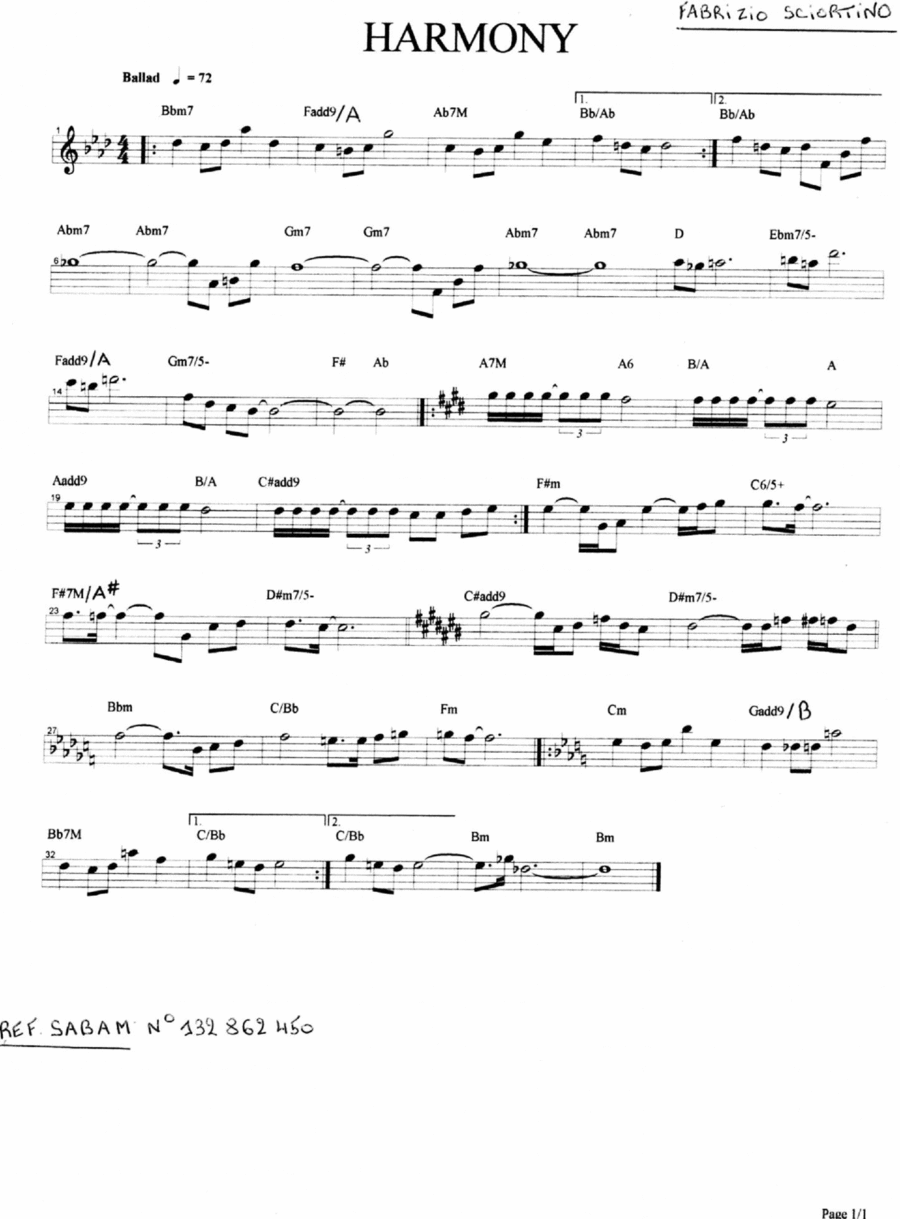 Harmony Piano scores gallery preview page 1