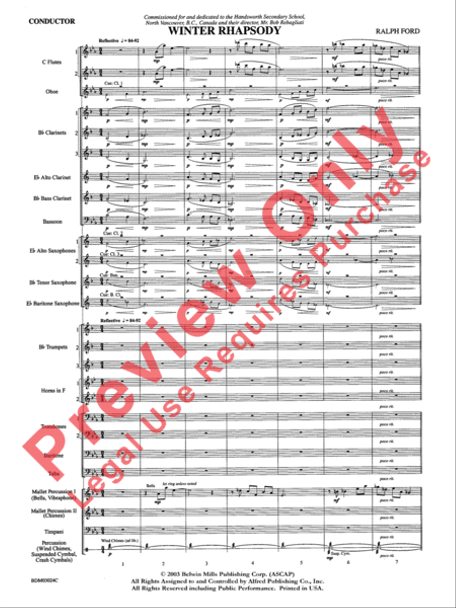 Winter Rhapsody - Cs Concert Band scores gallery preview page 4