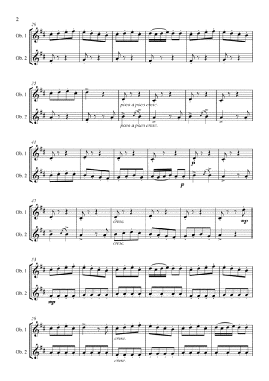 Farandole from L'Arlesienne Suite No. 2 arranged for Oboe Duet Woodwind Duet scores gallery preview page 4