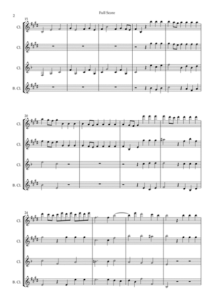 Hornpipe (G.F. Handel HWV 348-350) for Clarinet Quartet image number null