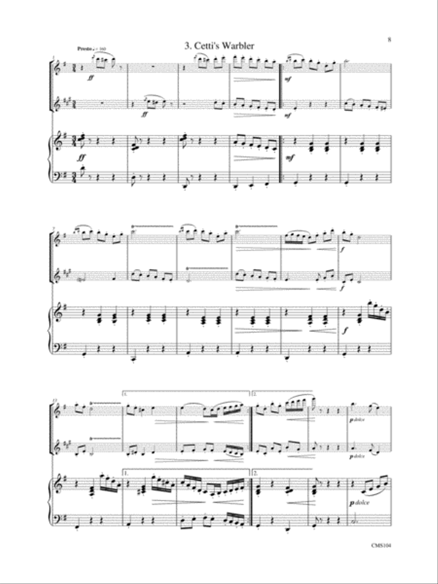 Three Bird Songs Three Bird Songs Clarinet scores gallery preview page 4