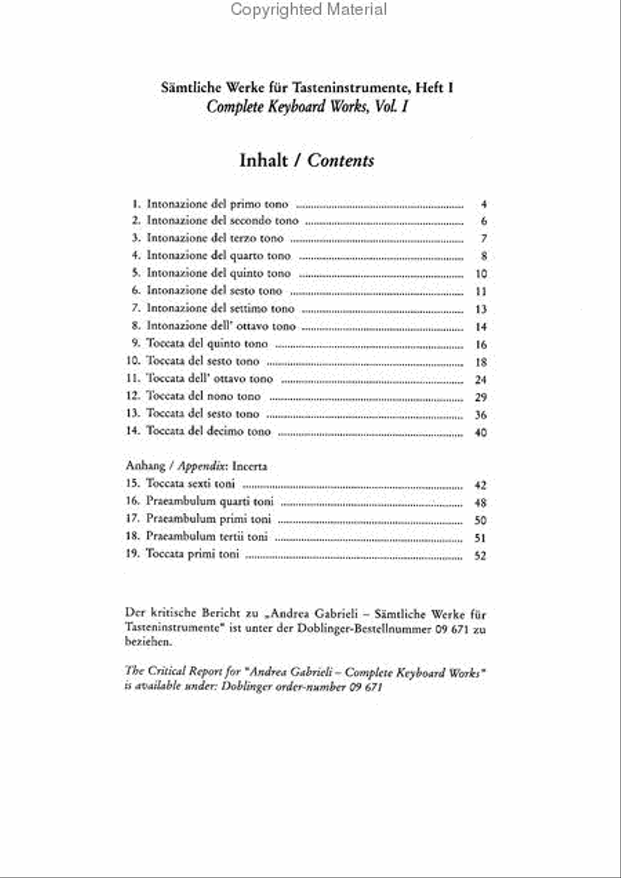 Samtliche Werke fur Tasteninstrumente Band 1