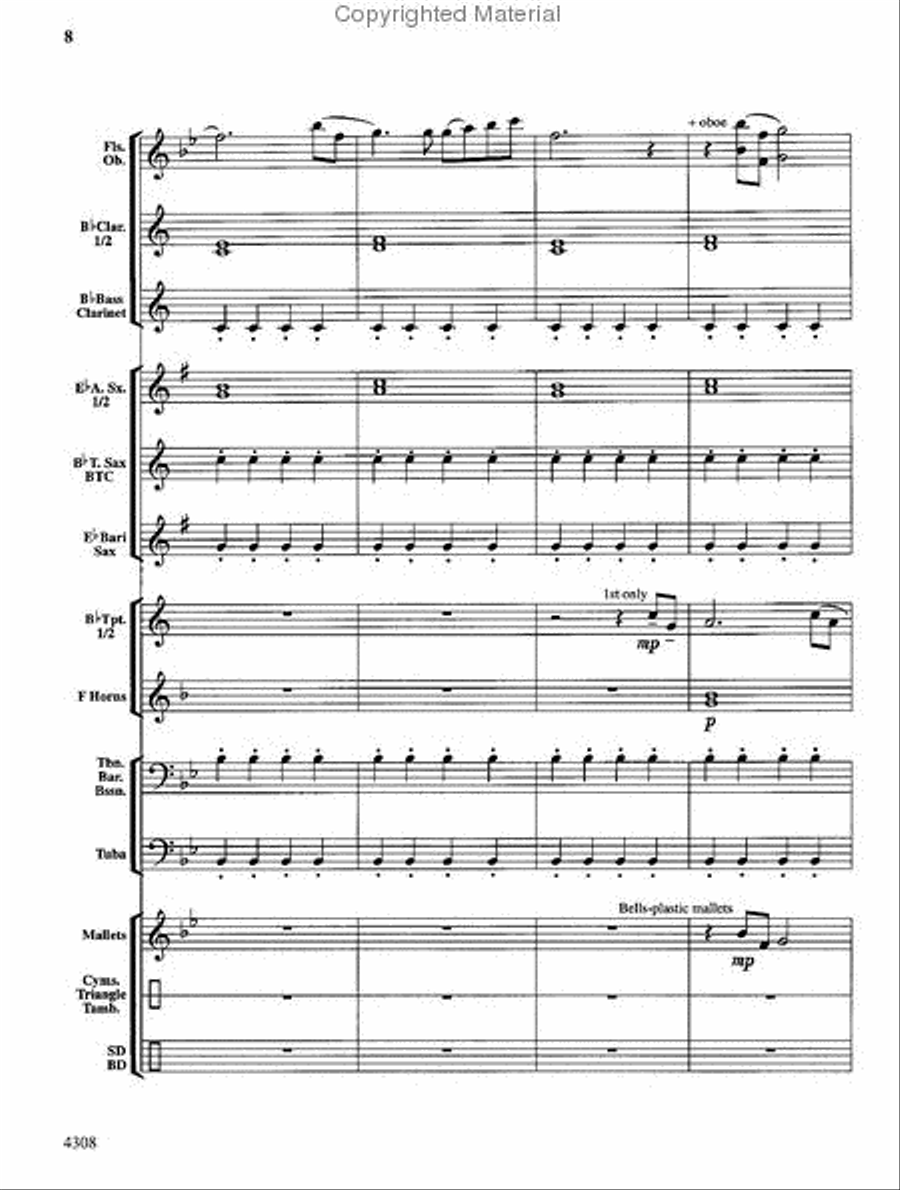 A Celebration Overture Concert Band scores gallery preview page 7