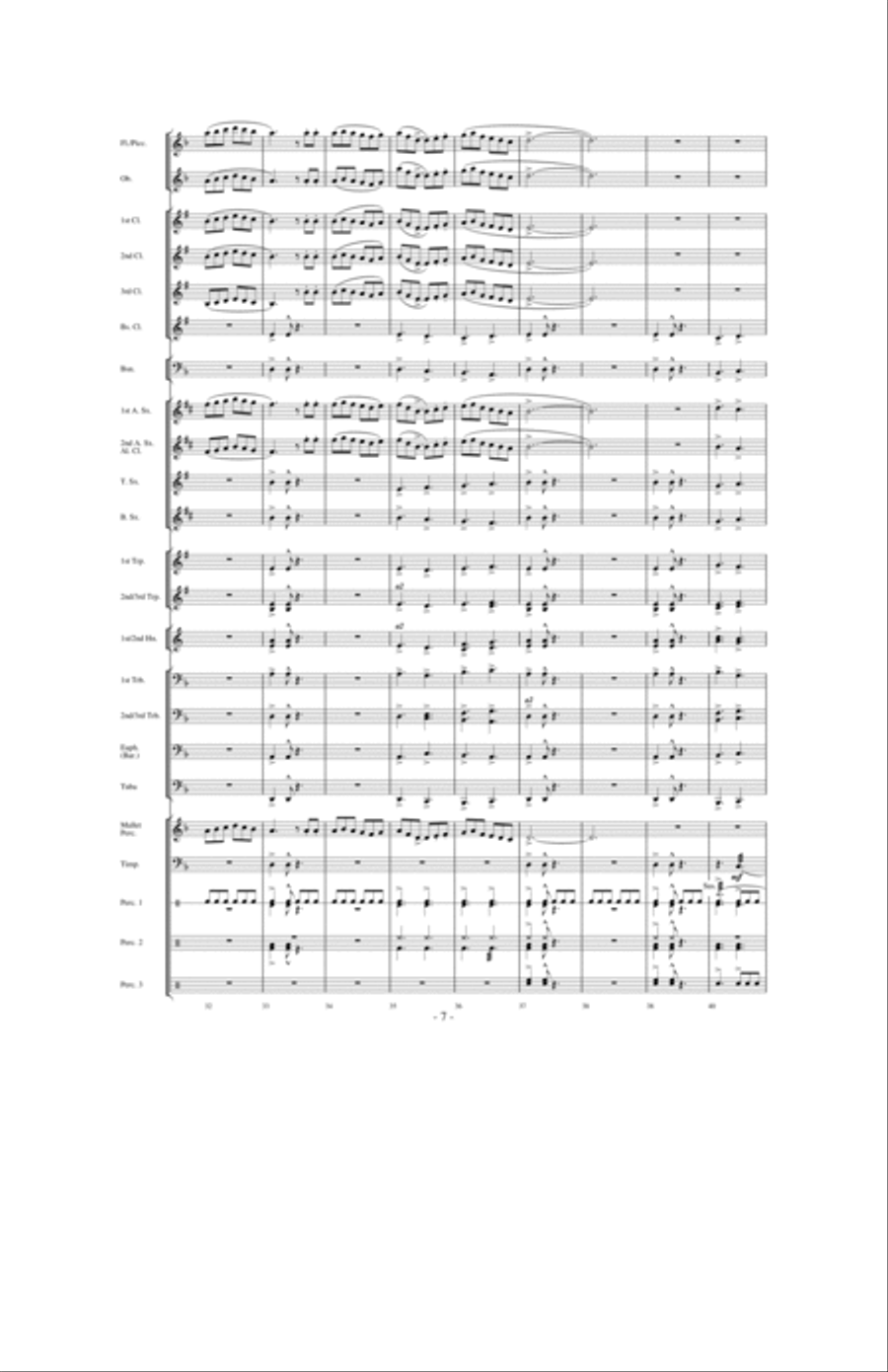 Dragons Fly on the Winds of Time Concert Band scores gallery preview page 6