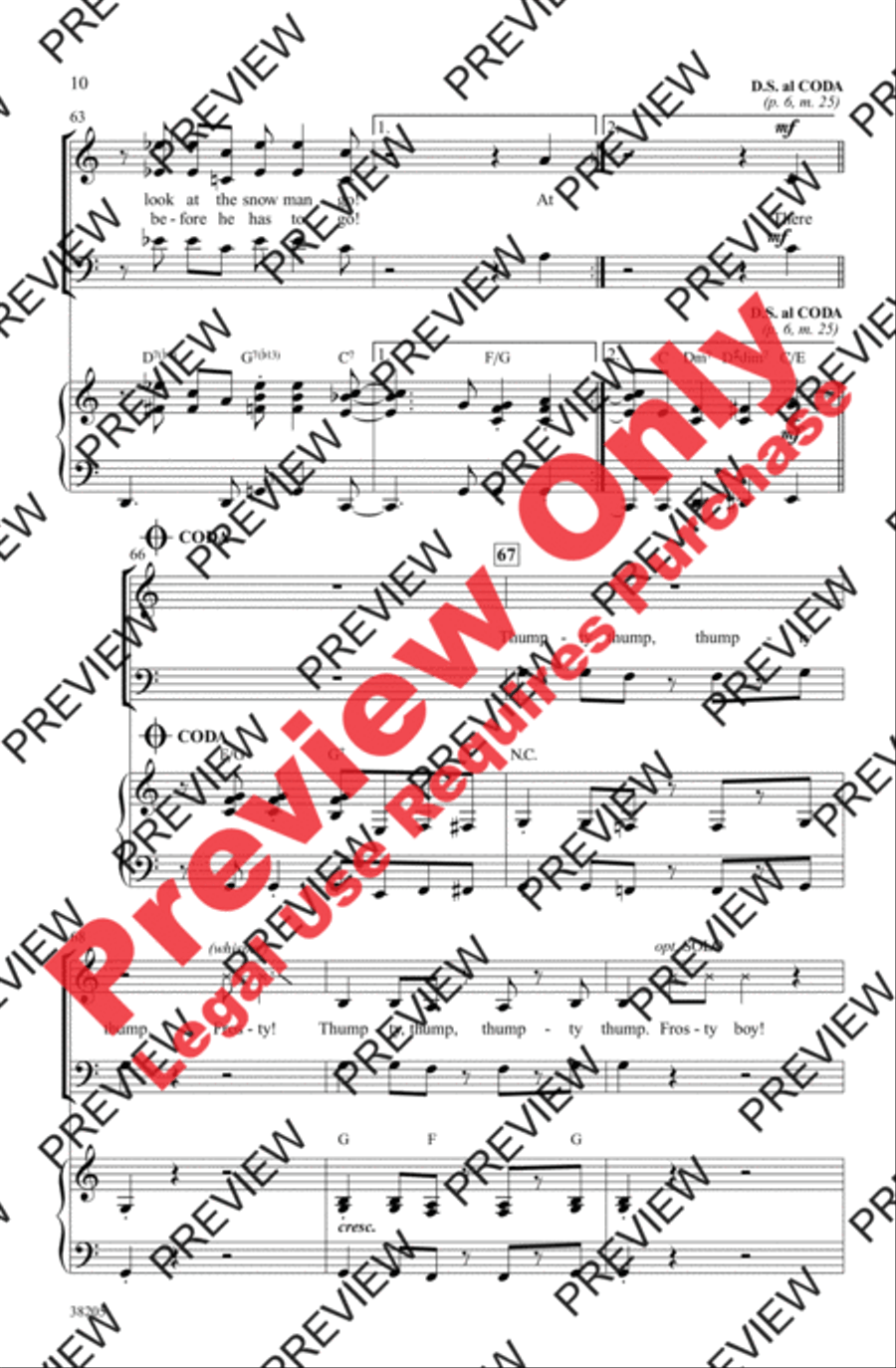 Frosty the Snowman 3-Part scores gallery preview page 10
