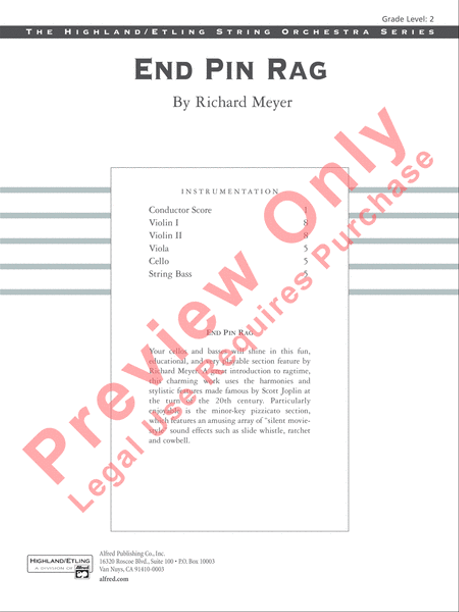 End Pin Rag End Pin Rag String Orchestra scores gallery preview page 2