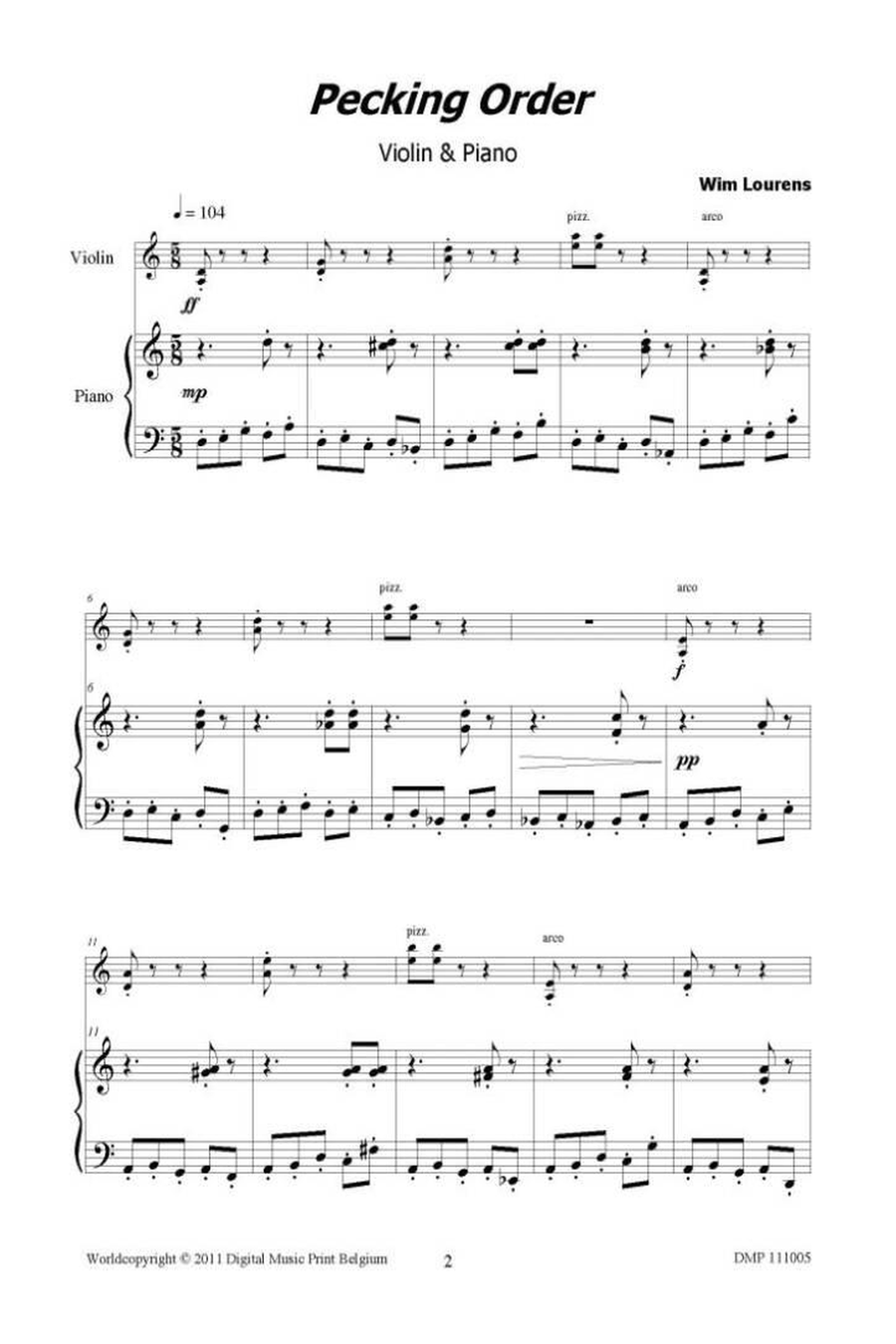 Pecking Order Violin Solo scores gallery preview page 2