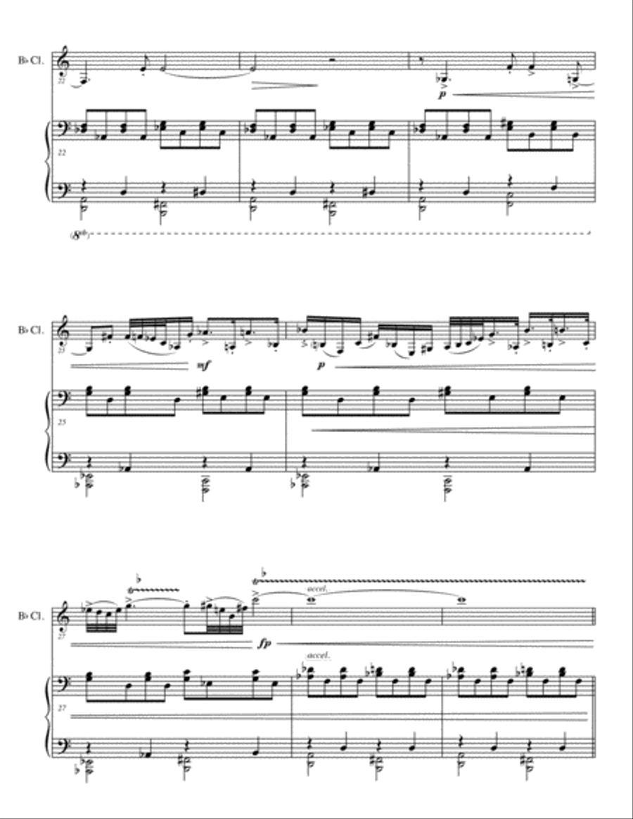 Three Psalms for Clarinet and Piano Clarinet Solo scores gallery preview page 4