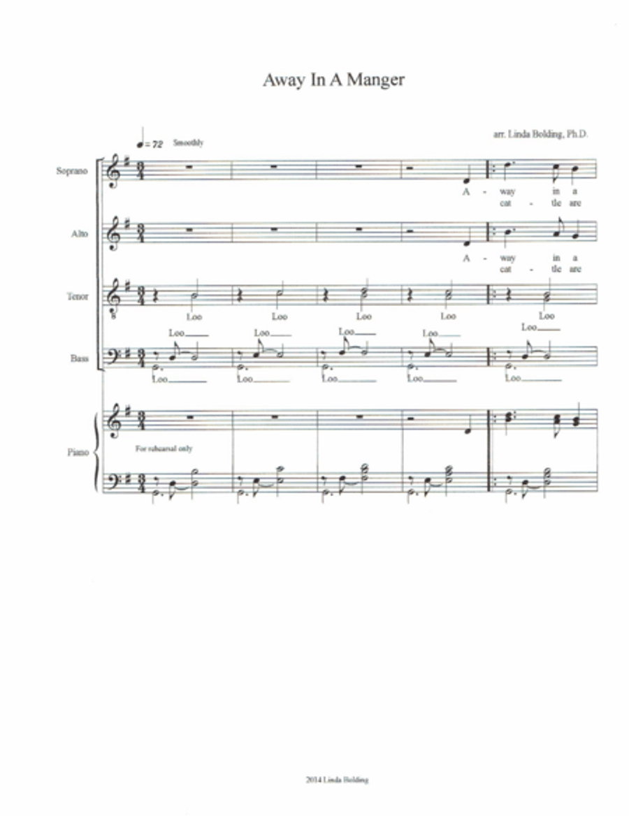 Away In A Manger Away In A Manger A Cappella scores gallery preview page 1
