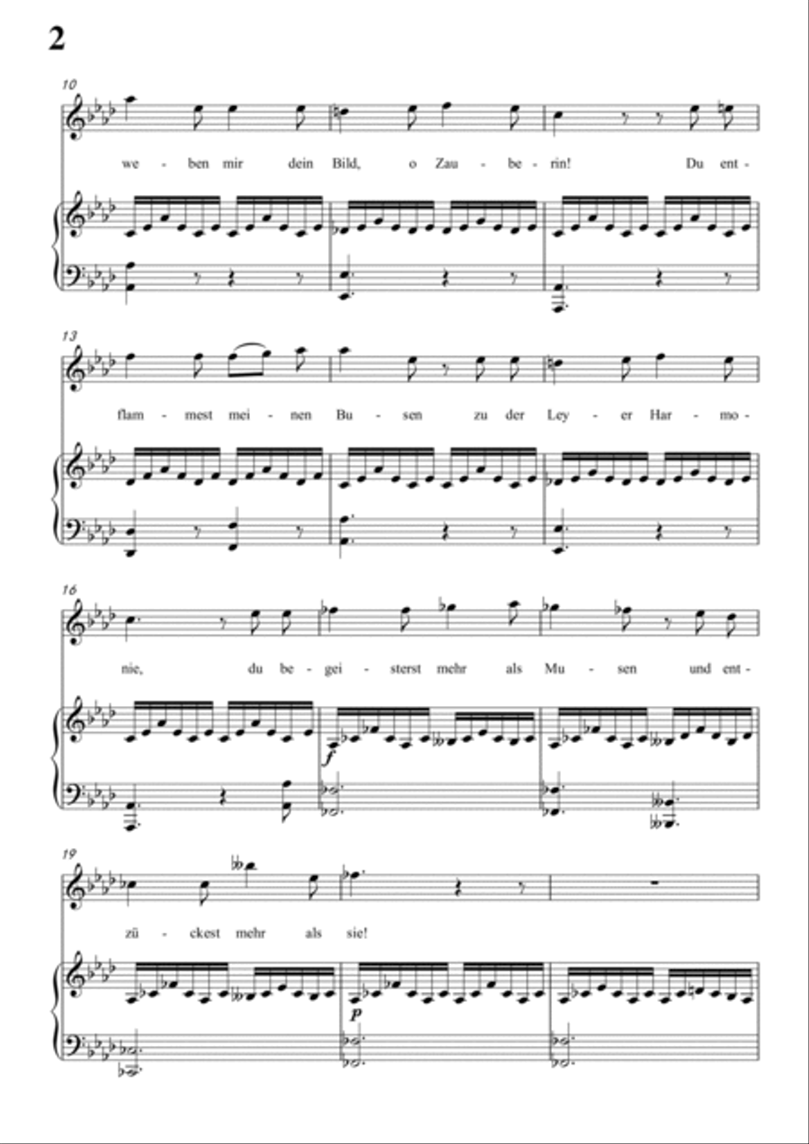 Schubert-Als ich sie errothen sah in bA for Vocal and Piano Voice scores gallery preview page 3