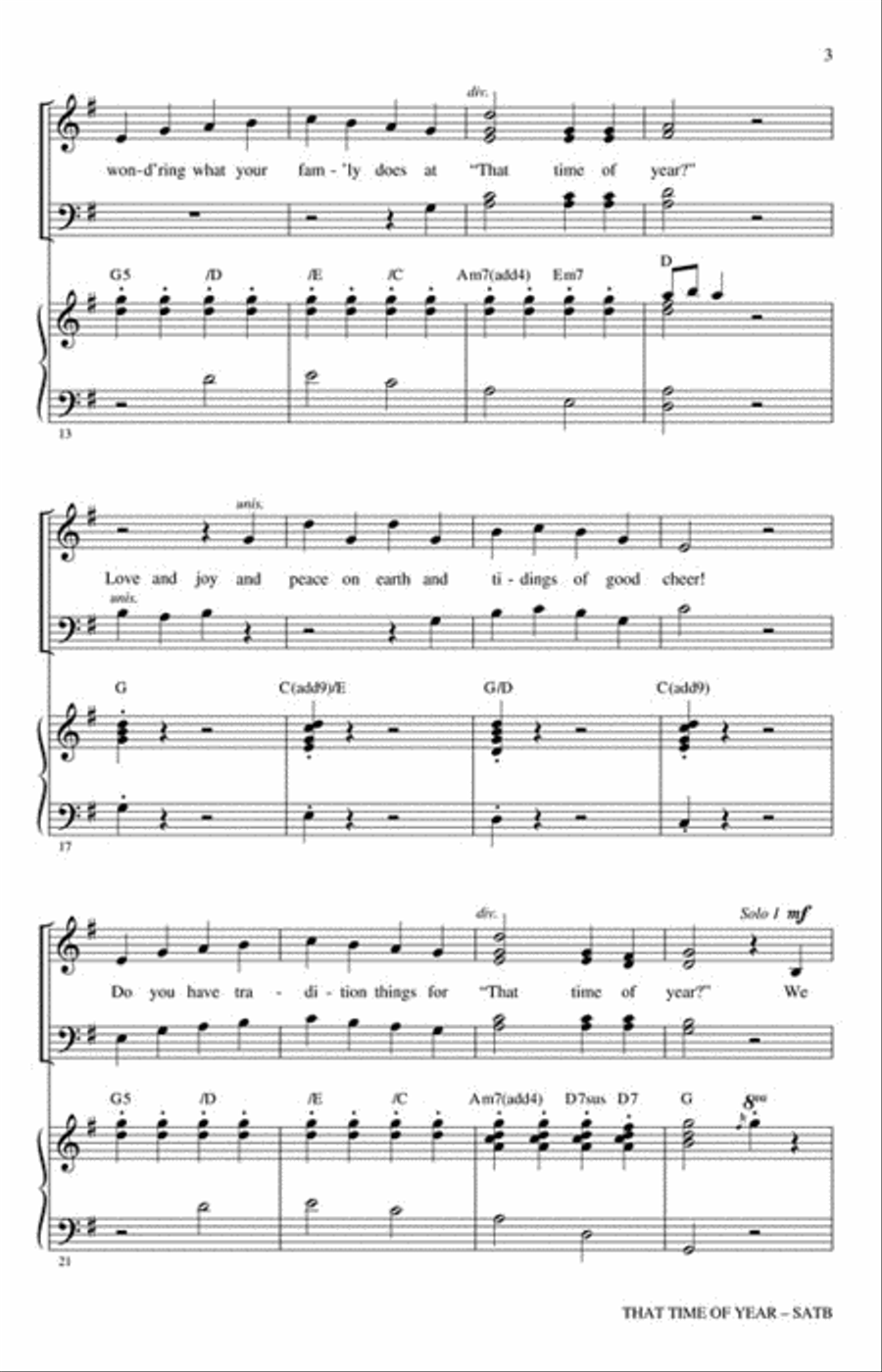That Time of Year (from Olaf's Frozen Adventure) Show Choir scores gallery preview page 3