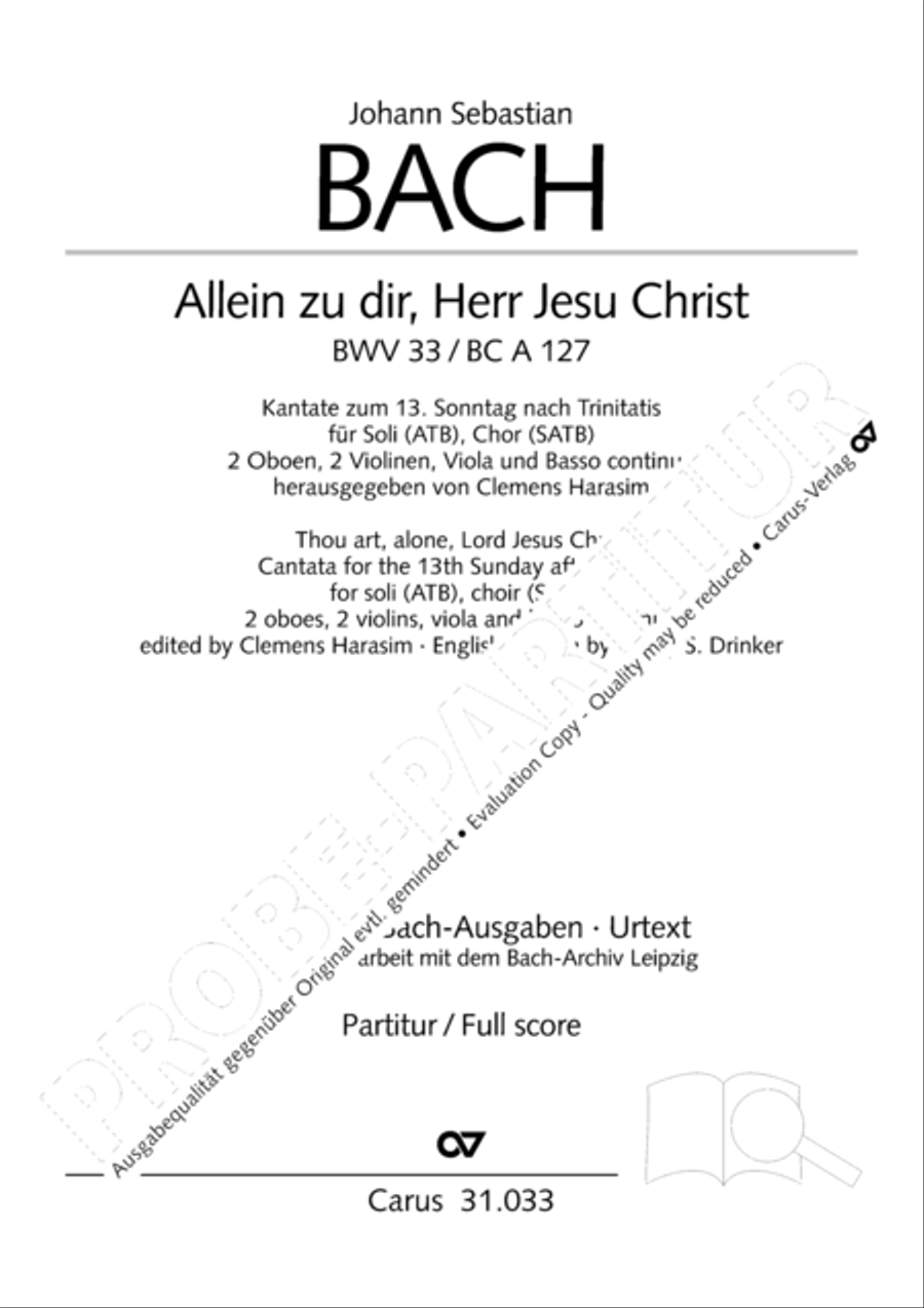 Lord Jesus Christ, in thee alone (Allein zu dir, Herr Jesu Christ) ATB scores gallery preview page 2