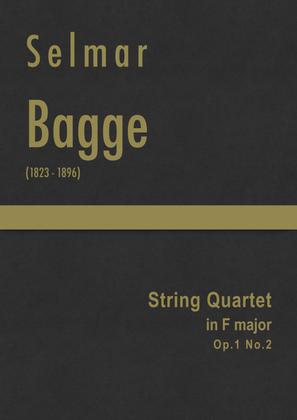 Book cover for Bagge - String Quartet in F major, Op.1 No.2