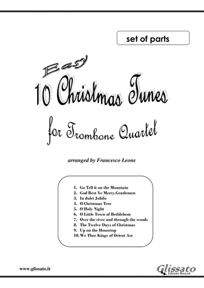 Book cover for 10 Easy Christmas Tunes - Trombone/Euphonium Quartet (set of parts)