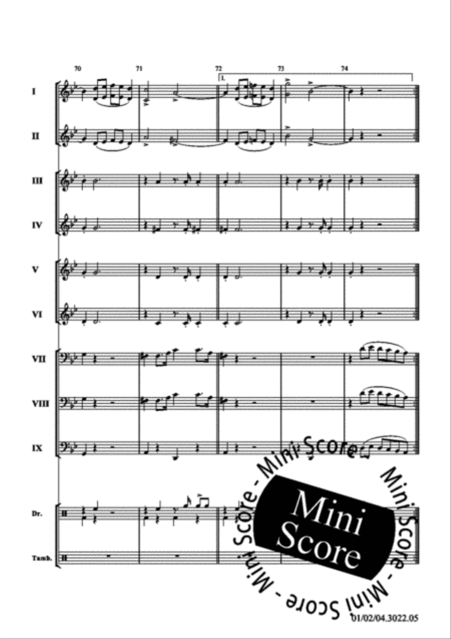 Our Man in Beirut Fanfare Band scores gallery preview page 20