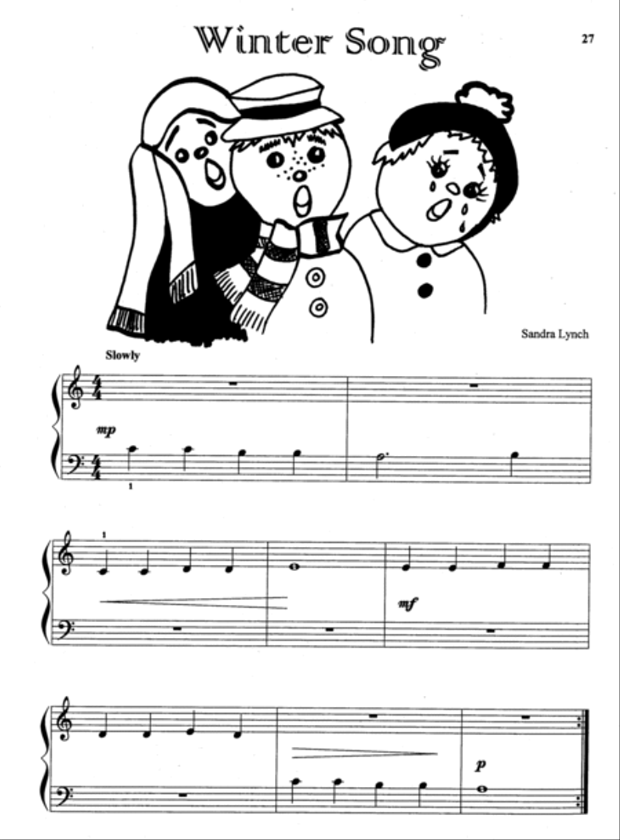 Winter Song (with Teacher's Accompaniment) Easy Piano scores gallery preview page 2