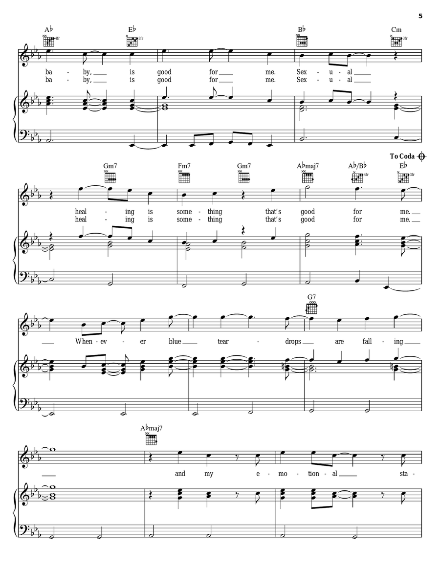 Sexual Healing Guitar scores gallery preview page 5