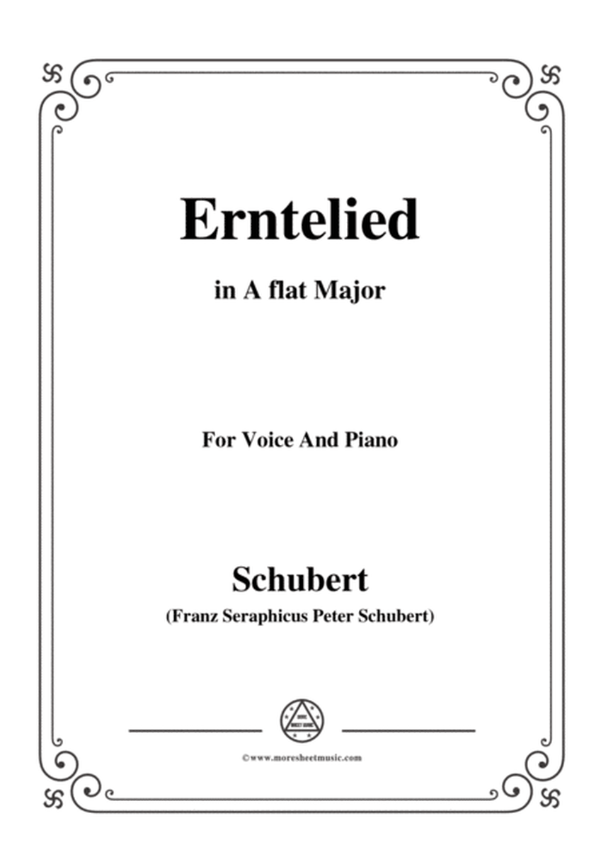 Schubert-Erntelied,in A flat Major,for Voice&Piano image number null