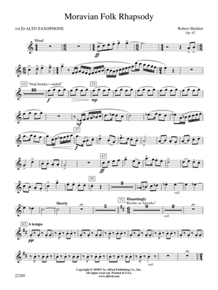 Moravian Folk Rhapsody: E-flat Alto Saxophone
