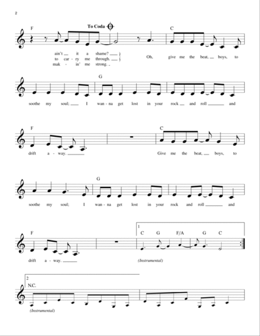 Drift Away Piano scores gallery preview page 2