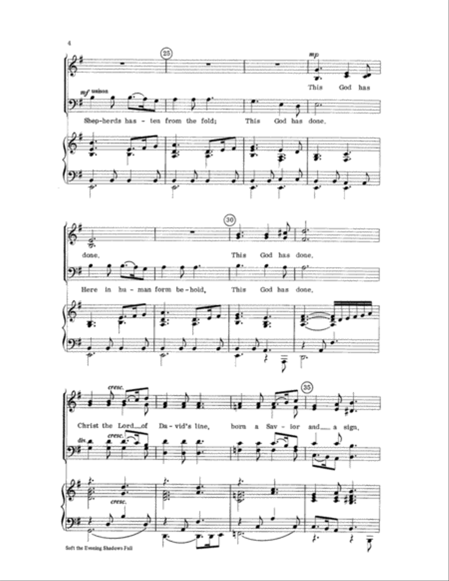 Soft the Evening Shadows Fall 4-Part scores gallery preview page 4