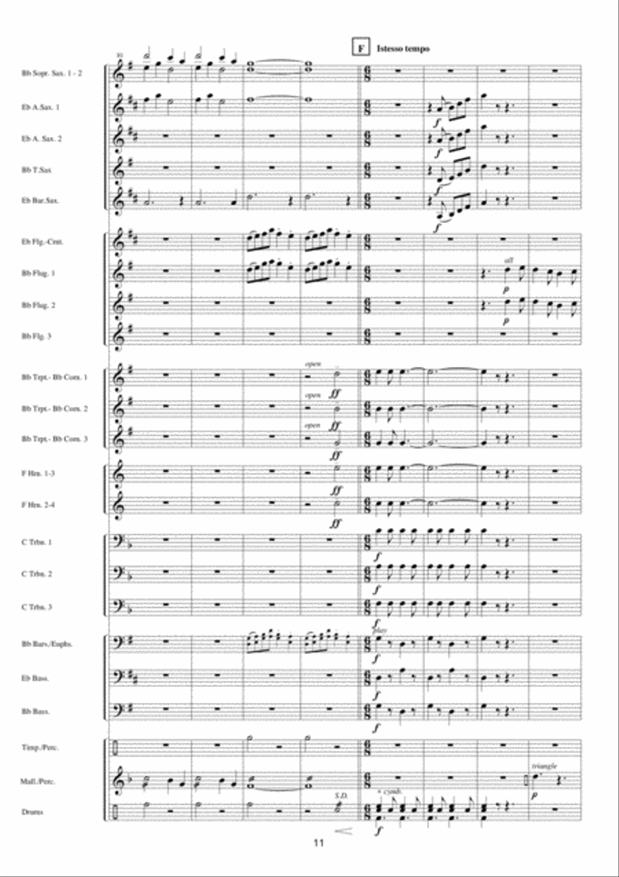 Carnaval Festival Fanfare Band scores gallery preview page 12