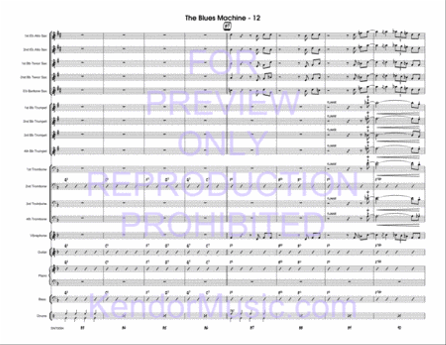 Blues Machine, The Blues Machine, The Jazz Ensemble scores gallery preview page 13